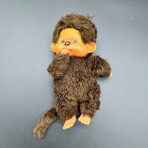 Vintage Monchhichi Monkey Doll Thumbsucking Pacifier Plush Toy Japan 1974‎